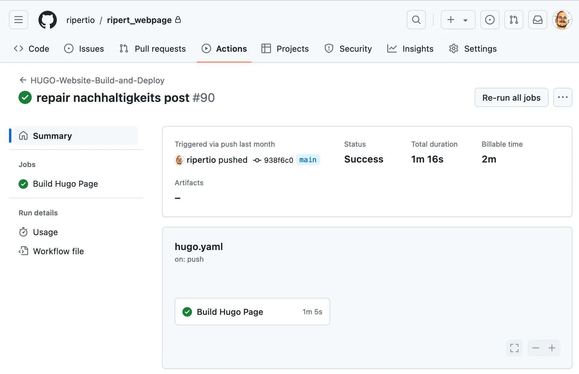 Build and Doploy Hugo Pages With Github Actions